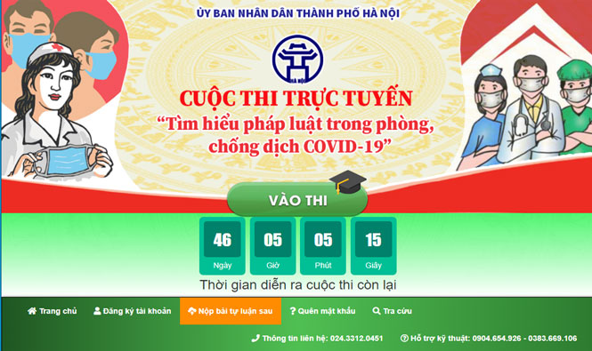 Description: Cuộc thi trực tuyến &#39;&#39;Tìm hiểu pháp luật trong phòng, chống dịch Covid-19&#39;&#39; bắt đầu từ ngày 20-6 - Hànộimới