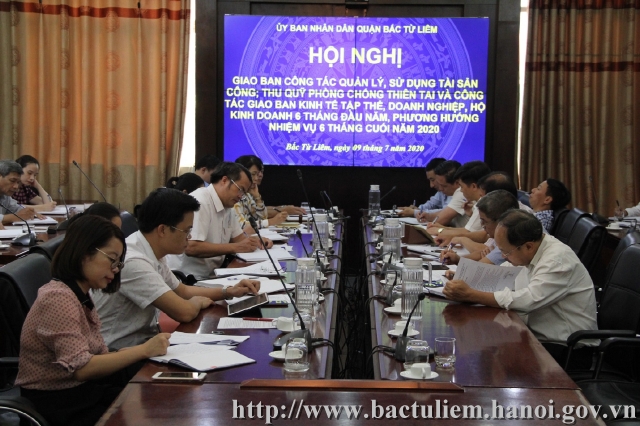 Giao ban công tác quản lý, sử dụng tài sản công và thu quỹ phòng chống thiên tai 06 tháng đầu năm 2020