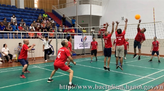 Giải bóng chuyền hơi người trung - cao tuổi quận Bắc Từ Liêm năm 2022