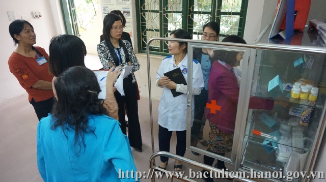 Trung tâm kiểm soát bệnh tật thành phố Hà Nội thẩm định xây dựng cộng đồng an toàn, phòng chống tai nạn thương tích tại phường Đức Thắng
