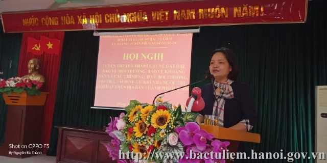 Hội nghị tuyên truyền pháp luật đất đai, bảo vệ môi trường, bảo vệ khoáng sản và các chính sách về bồi thường, hỗ trợ, tái định cư khi nhà nước thu hồi đất trên địa bàn thành phố Hà Nội năm 2019