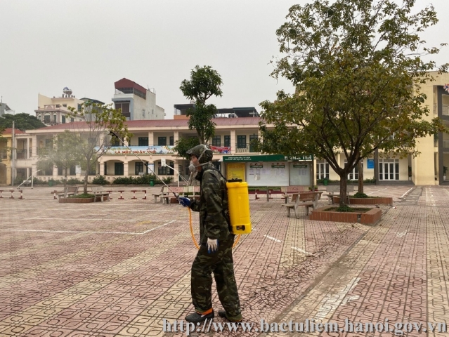 Quận Bắc Từ Liêm tổng vệ sinh môi trường các trường học trên địa bàn để phòng chống bệnh do 2019- nCoV